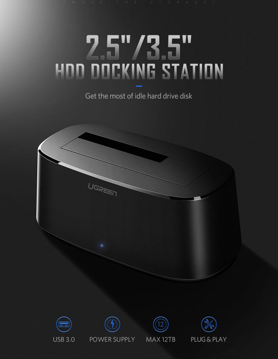 UGREEN 60737 USB 3.0 Dual-Bay HDD Docking Station - UTECH