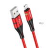 HOCO U93 SHADOW USB TO LIGHTNING CHARGING DATA SYNC CABLE – RED