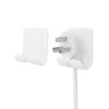 UGREEN 20365 Universal Hook Power Cord Cable Holder (White) 3M Seamless Adhesive Electrical Plug Hooks - UTECH