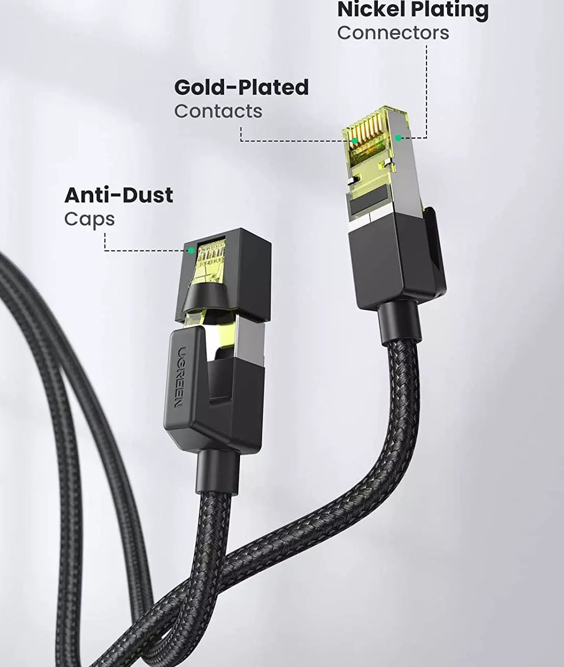 UGREEN 30791 CAT7 ETHERNET CABLE NYLON BRAID 10M