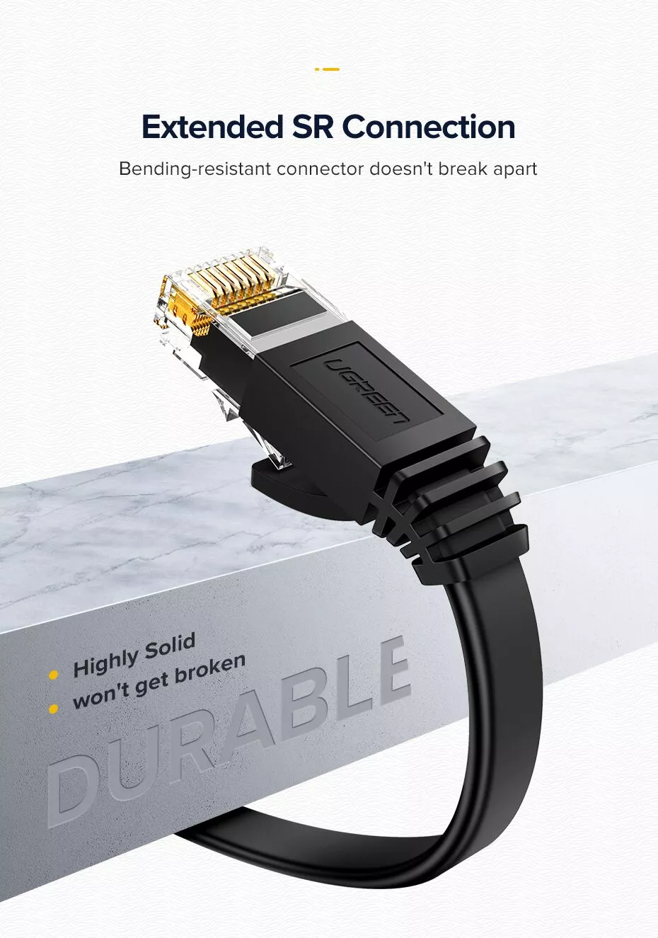 UGREEN 30791 CAT7 ETHERNET CABLE NYLON BRAID 10M