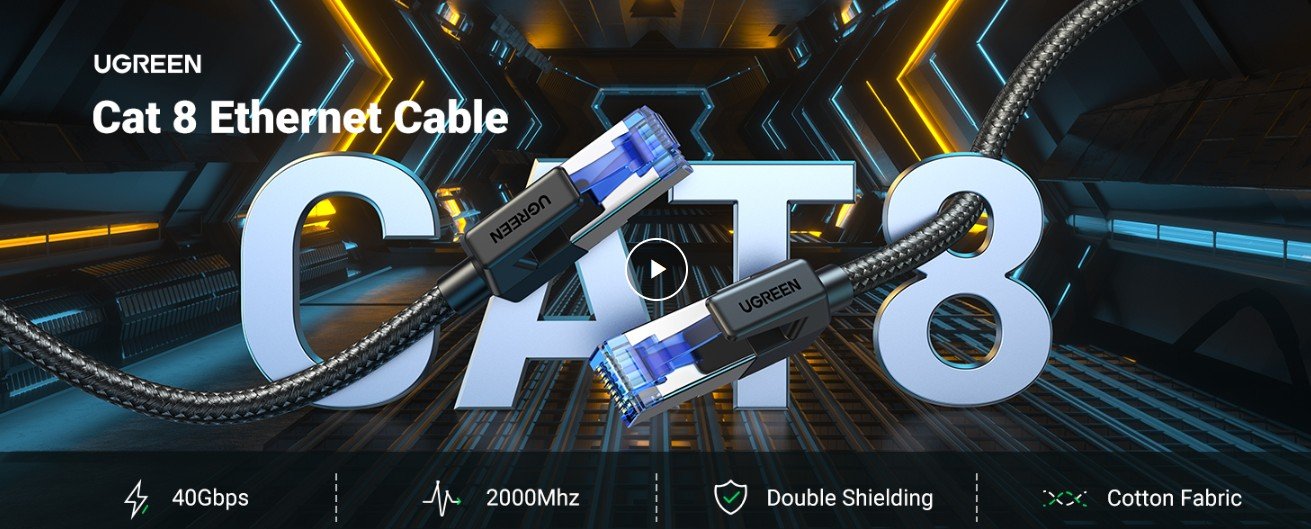 UGREEN 80431 Cat 8 Ethernet Cable 2 Meter 40Gbps - UTECH