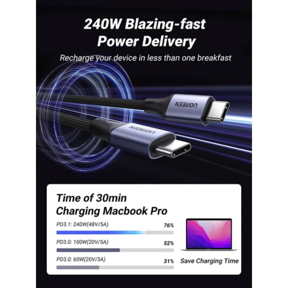 UGREEN 90440 240W USB-C to USB-C Cable 2 Meter - UTECH