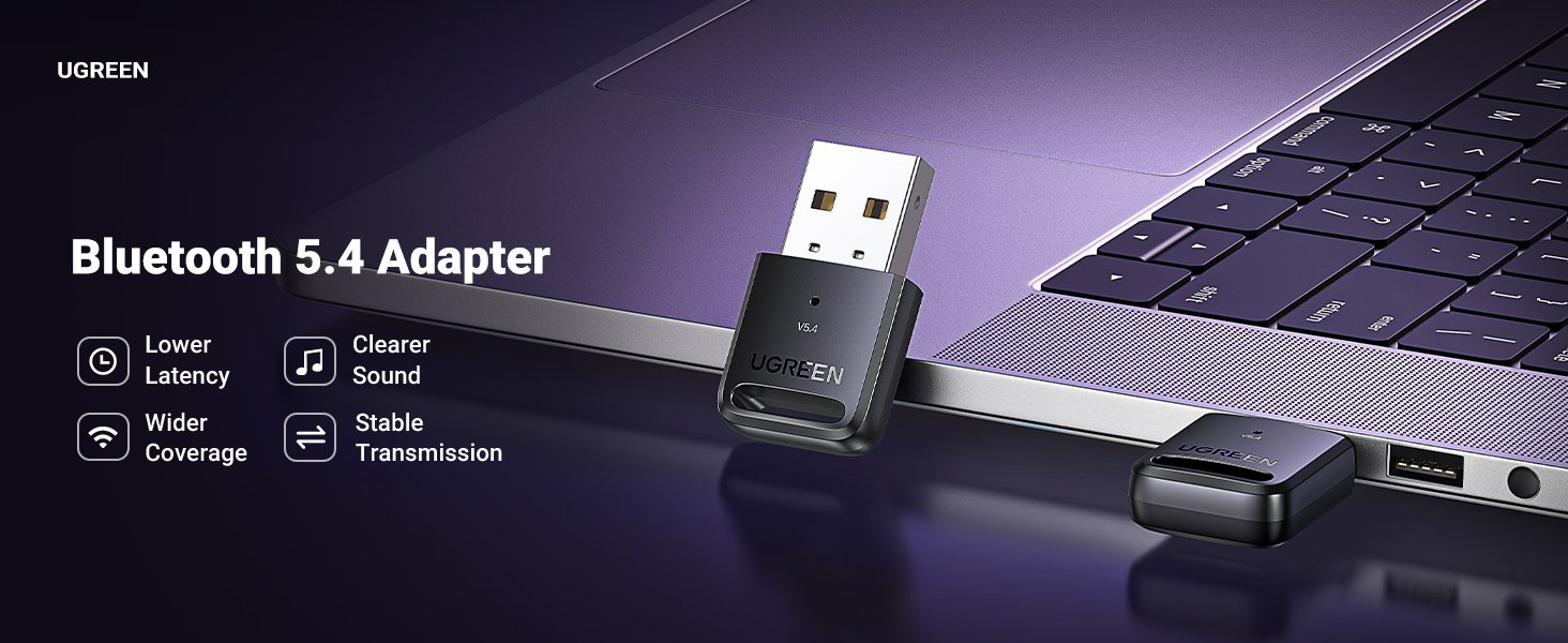 UGREEN 35058 USB Bluetooth 5.4 Adapter UGREEN 35058 USB Bluetooth 5.4 Adapter for PC - UTECH
