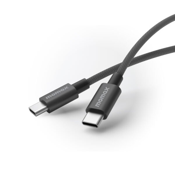 MOMAX DC29D Elite 60W USB-C to USB-C Nylon Braided Cable (0.5 Meter) Black