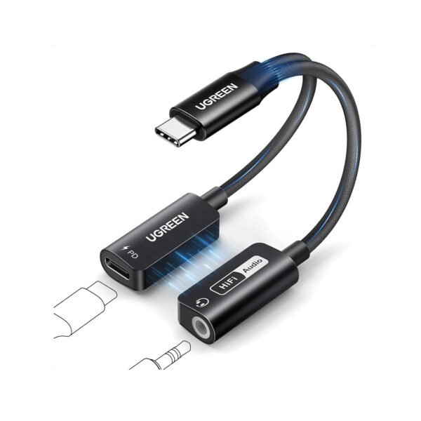 UGREEN 25837 Magnetic 2-in-1 USB C Audio Adapter - UTECH