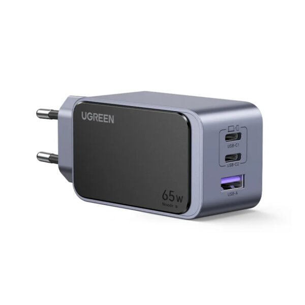 Buy UGREEN 35042 Nexode Air 65W 3-Port GaN PD Fast Charger (USB + 2x USB-C) (EU Plug) for iPhone 17/16/15 Pro Max Online in Pakistan - UGREEN PK