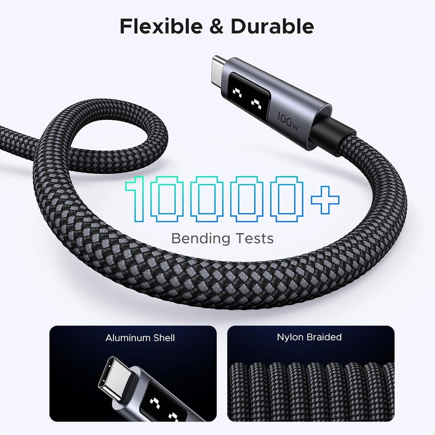UGREEN 35501 Uno 100W USB C to USB C Charger Cable (1 Meter) Fast Charging 5A Type C to C Cable Compatible with MacBook Pro M3/Air, iPad Pro 2024/Air 5, iPhone 17/16/15 Pro Max, Galaxy S26/S25 Ultra, Pixel 9 - UTECH