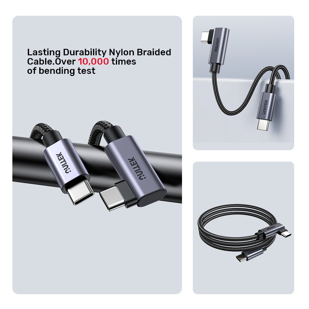 UNITEK 100W USB-C Right Angle Cable Price in Pakistan UNITEK C14123BK 100W USB-C Right Angle Cable 5M - UTECH