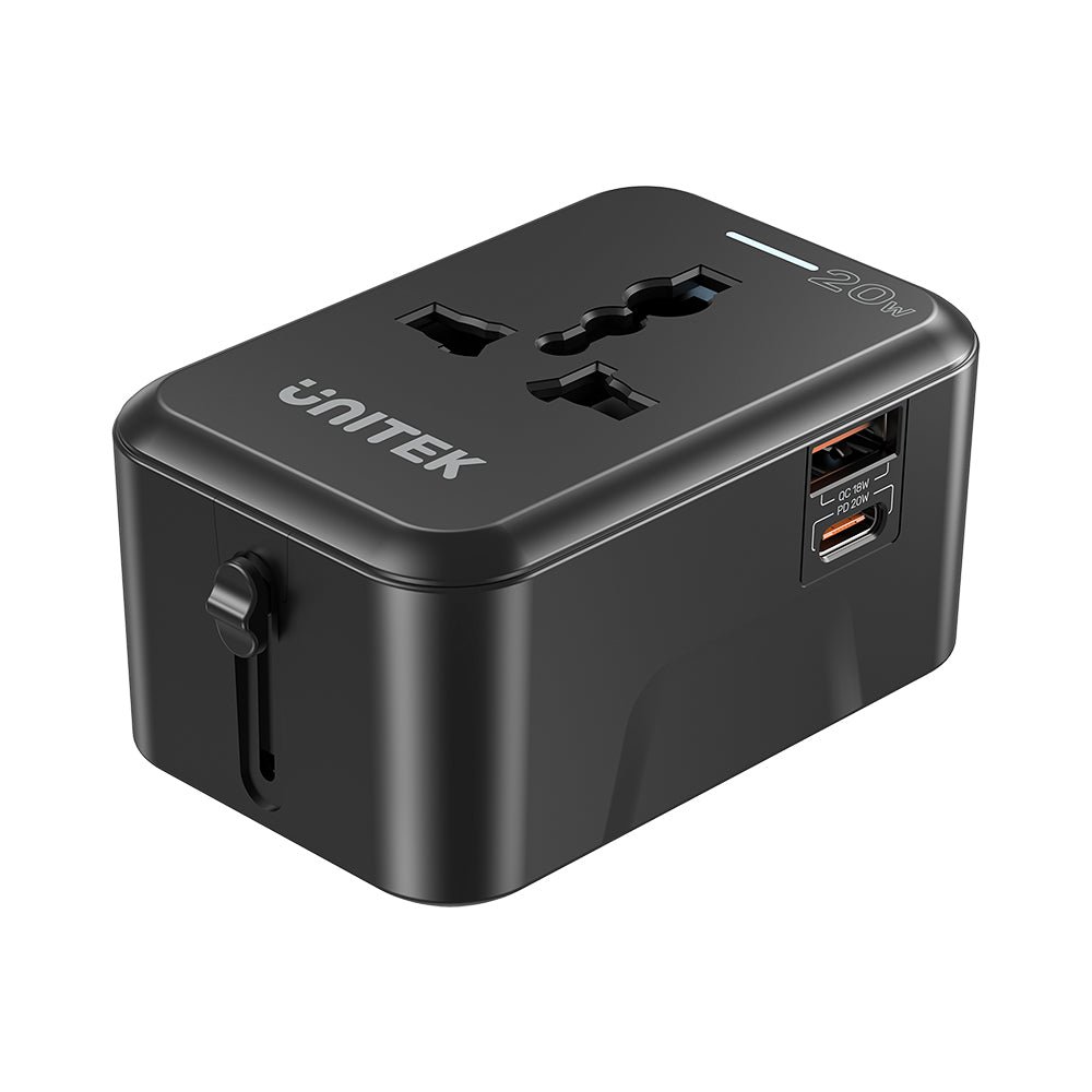 UNITEK P1120ABK01 20W Universal Travel Adapter - UTECH