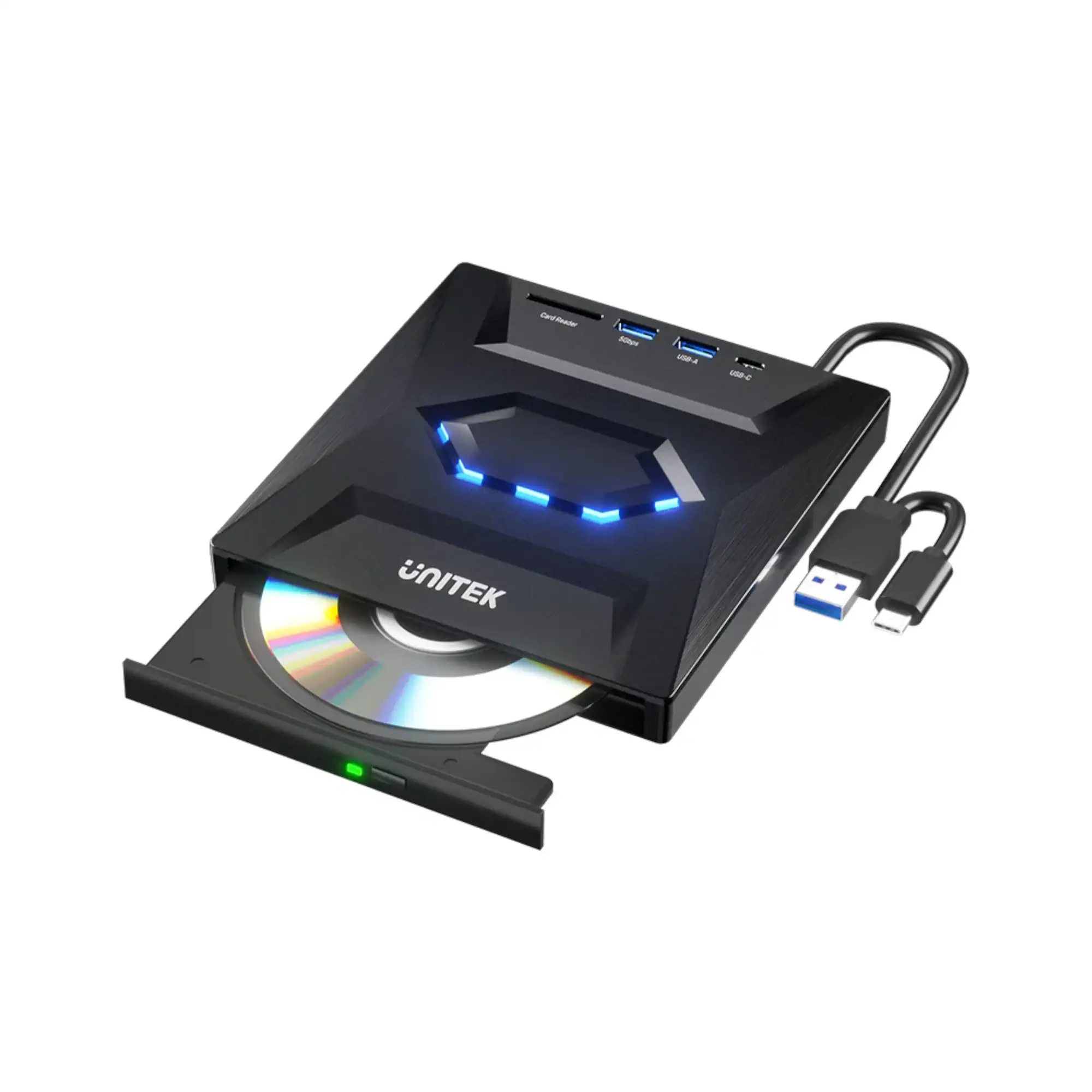 UNITEK T1037A01 External Optical Drive 5-in-1 Hub - UTECH