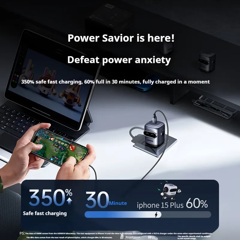 UGREEN 45004 Uno QPai Robot 30W GaN Charger UGREEN 45004 Uno QPai Robot 30W GaN Charger - UTECH