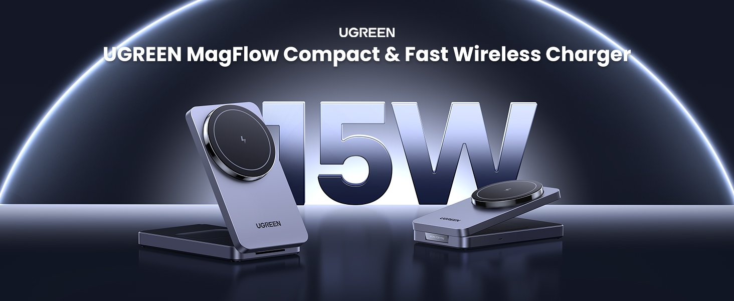 UGREEN 45056 MagFlow 2-in-1 MagSafe Charger Stand - UTECH