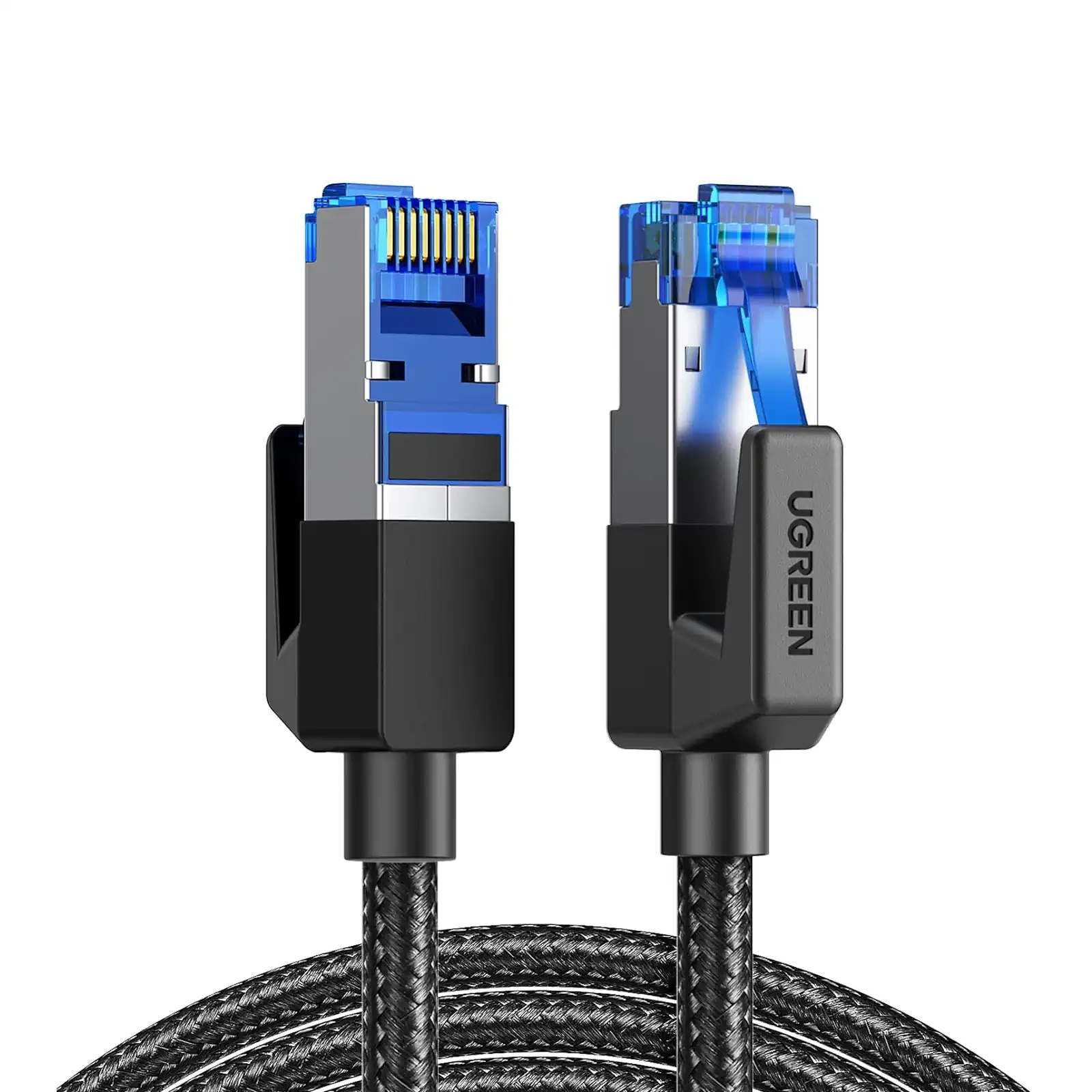 UGREEN 80430 CAT8 Ethernet Cable (1.5 Meter) High-Speed Braided 40Gbps 2000Mhz Network Cord Cat8 RJ45 Shielded Indoor Heavy Duty LAN Cables Compatible for Gaming PC PS5 Xbox Modem Router - UTECH