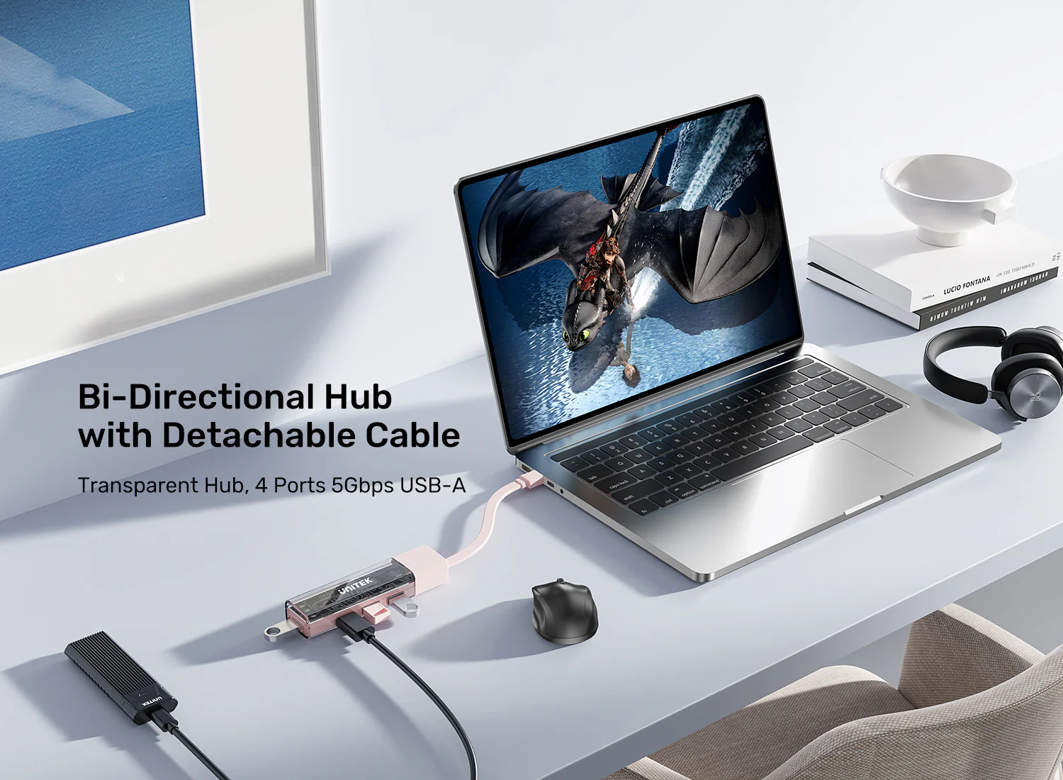 UNITEK H1319ACL01 4-Port USB-A Bi-Directional Hub - UTECH
