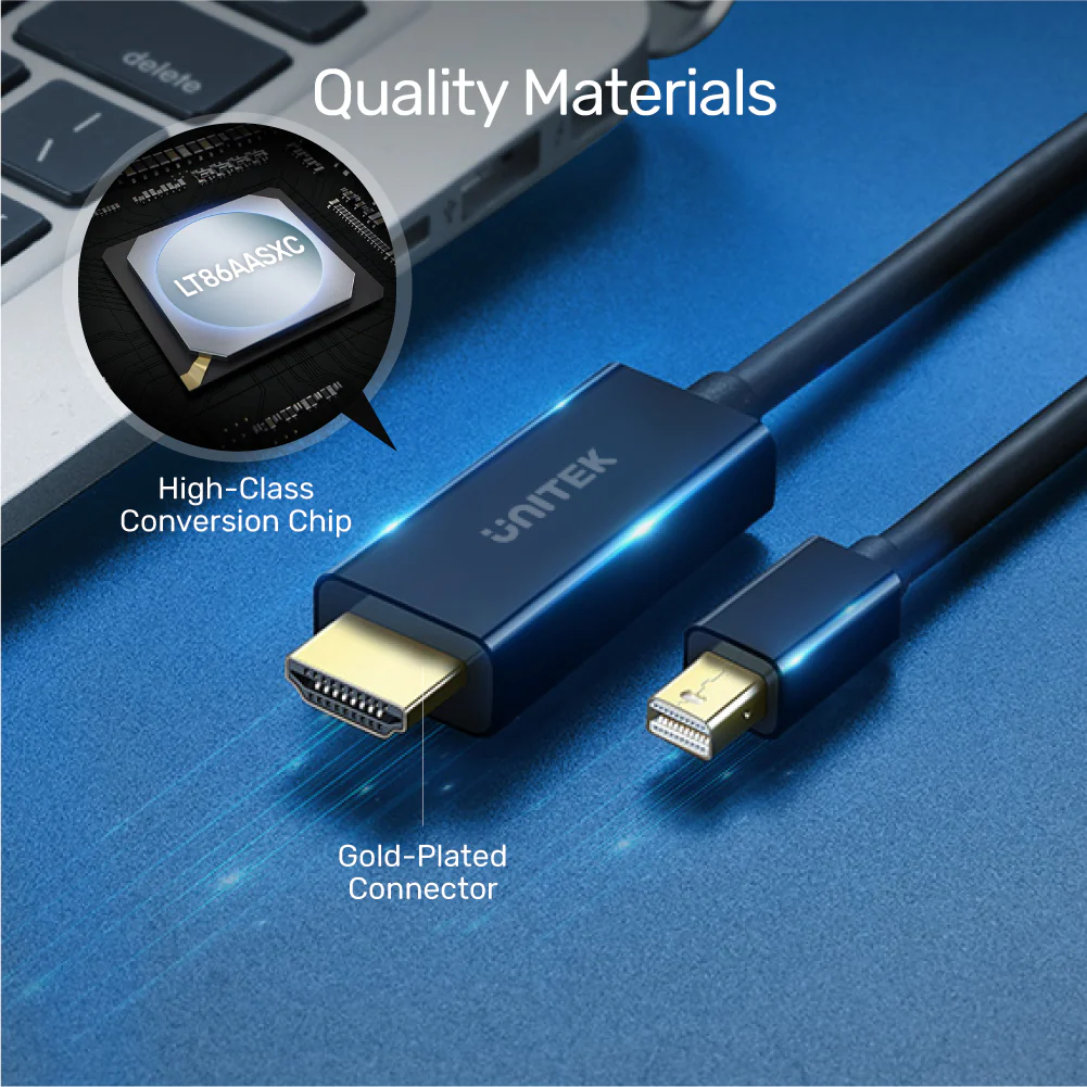UNITEK V1152A Mini DisplayPort to HDMI Cable 2 Meter - UTECH