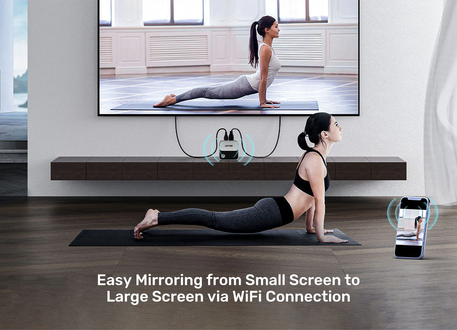 UNITEK V1162B01 Wireless Screen Mirroring Device 4K - UTECH