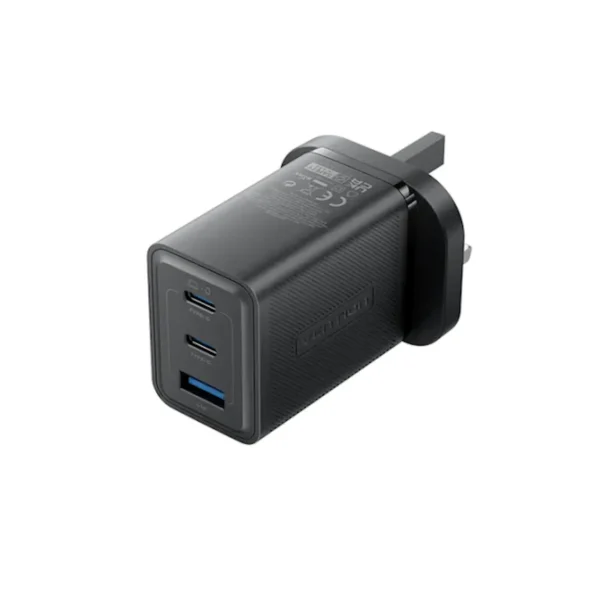 VENTION FERB0-UK 65W GaN 3-Port USB-C Fast Charger UK Plug