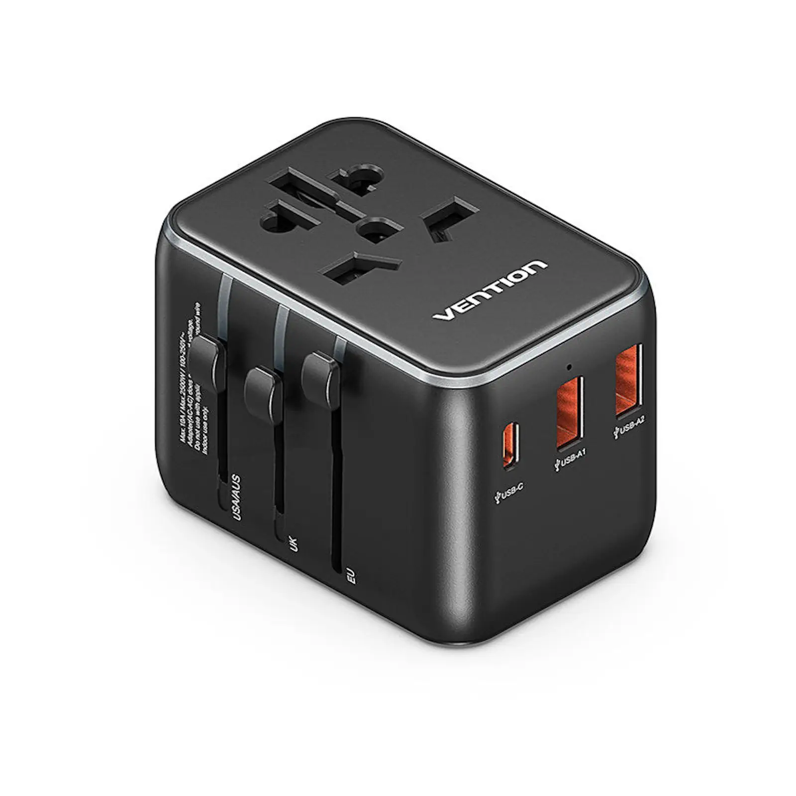 VENTION FJEB0 Universal Travel Adapter 3-Port USB - UTECH