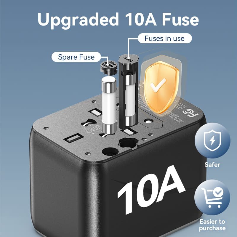 VENTION FJEB0 Universal Travel Adapter 3-Port USB - UTECH