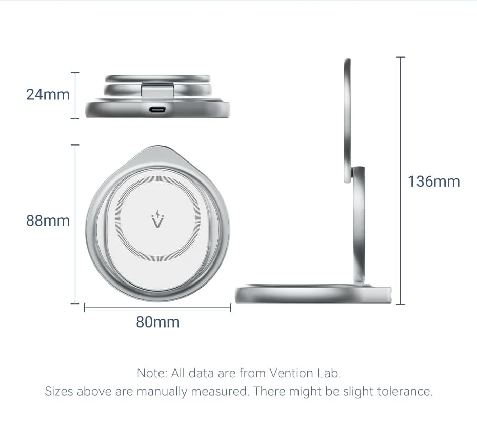 VENTION FGEI0 3-in-1 Wireless Charger Stand VENTION FGEI0 3-in-1 15W Wireless Charger Stand - UTECH