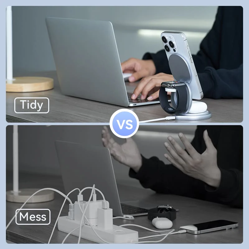 VENTION FGEI0 3-in-1 15W Wireless Charger Stand - UTECH
