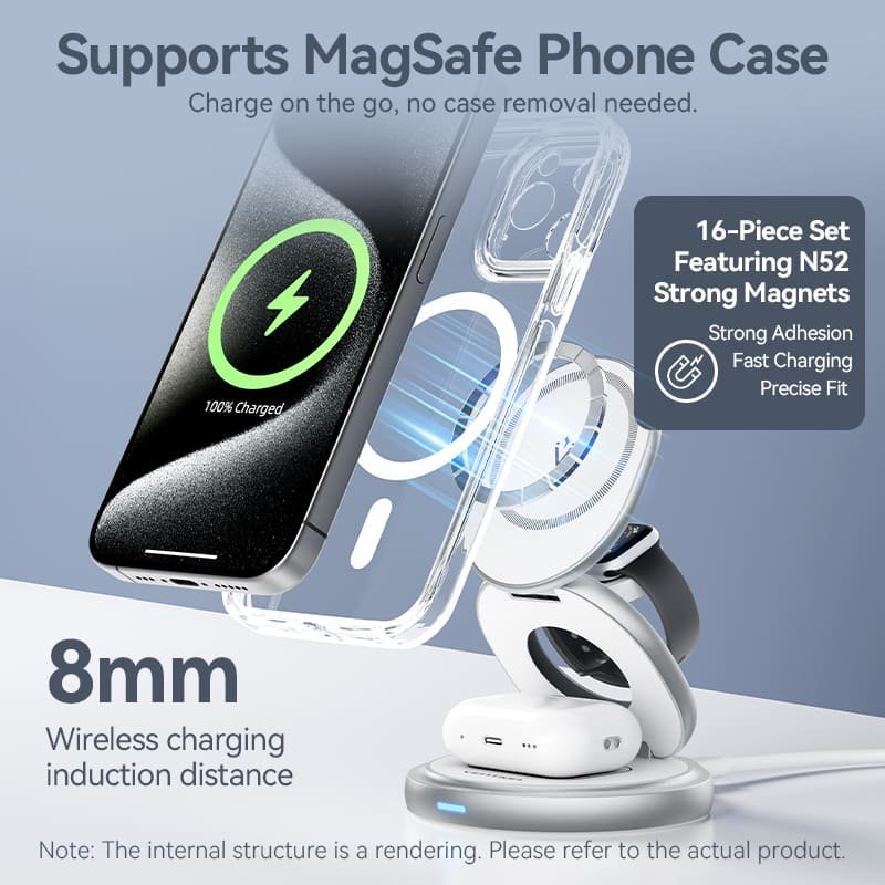 VENTION FGEI0 3-in-1 15W Wireless Charger Stand - UTECH