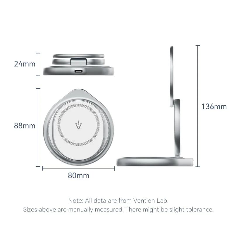 VENTION FGEI0 3-in-1 15W Wireless Charger Stand - UTECH