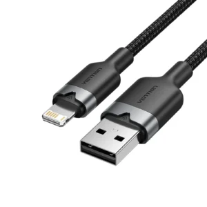 VENTION LANBH USB 2.0 Type-A Male to Lightning Male 2.4A Cable 2 Meter Black