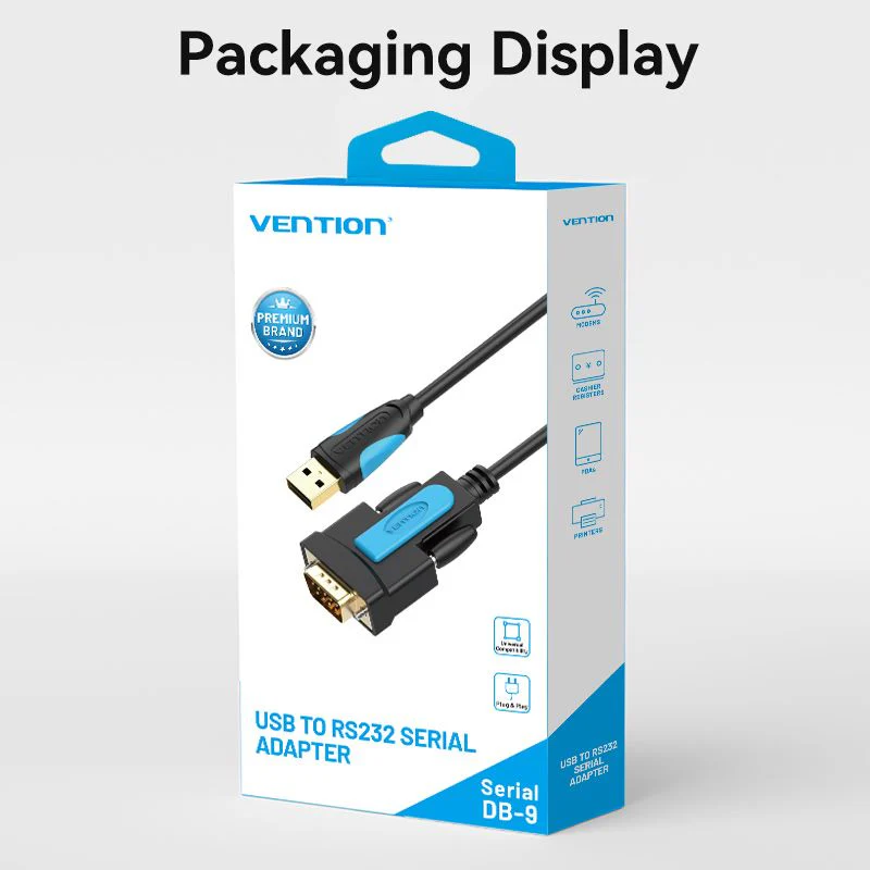 VENTION VAS-C02 USB to RS232 DB9 Adapter Cable - UTECH