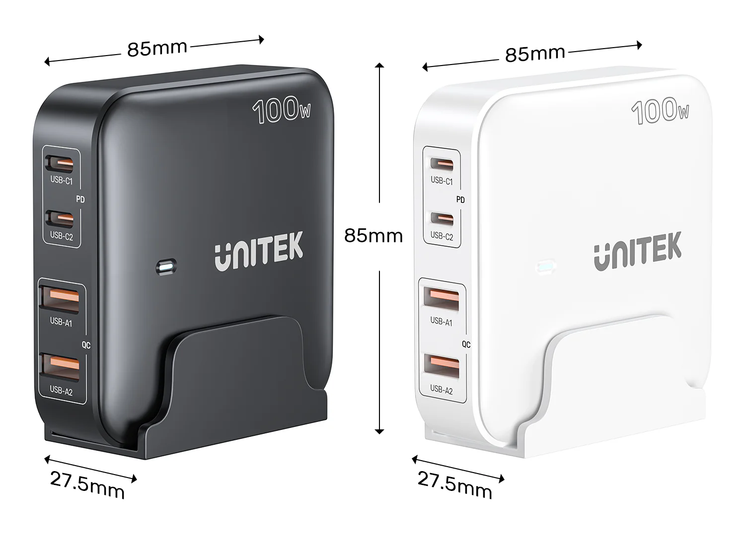 UNITEK P1229ABK01 100W 4-Port GaN Desktop Charger - UTECH