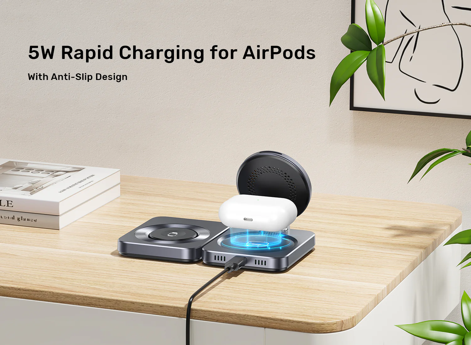 UNITEK Qi2 3-in-1 Charger Price in Pakistan UNITEK P1300AGY01 Qi2 3-in-1 Foldable Charger - UTECH