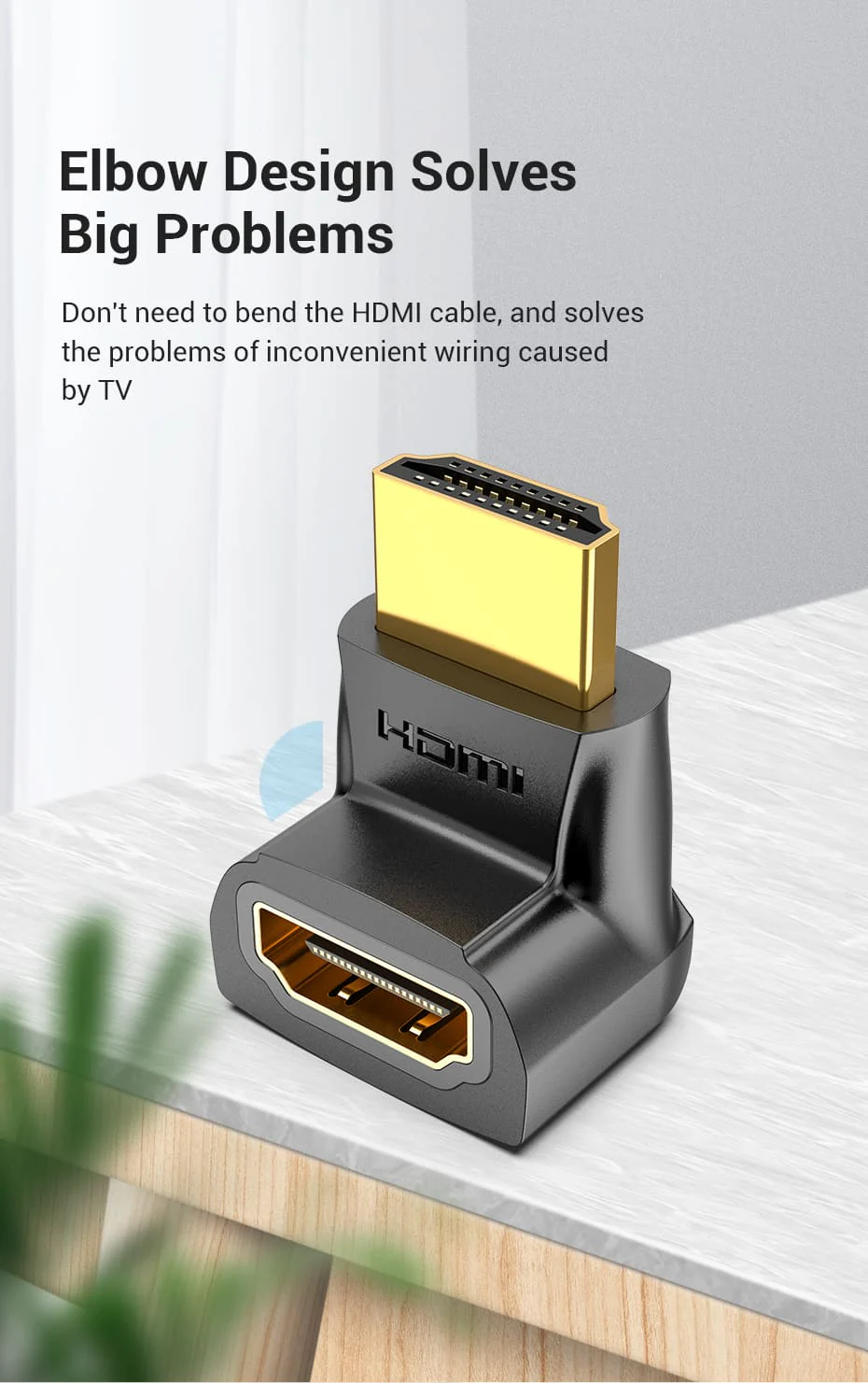 VENTION AINB0 HDMI 270° Male to Female Adapter 4K - UTECH