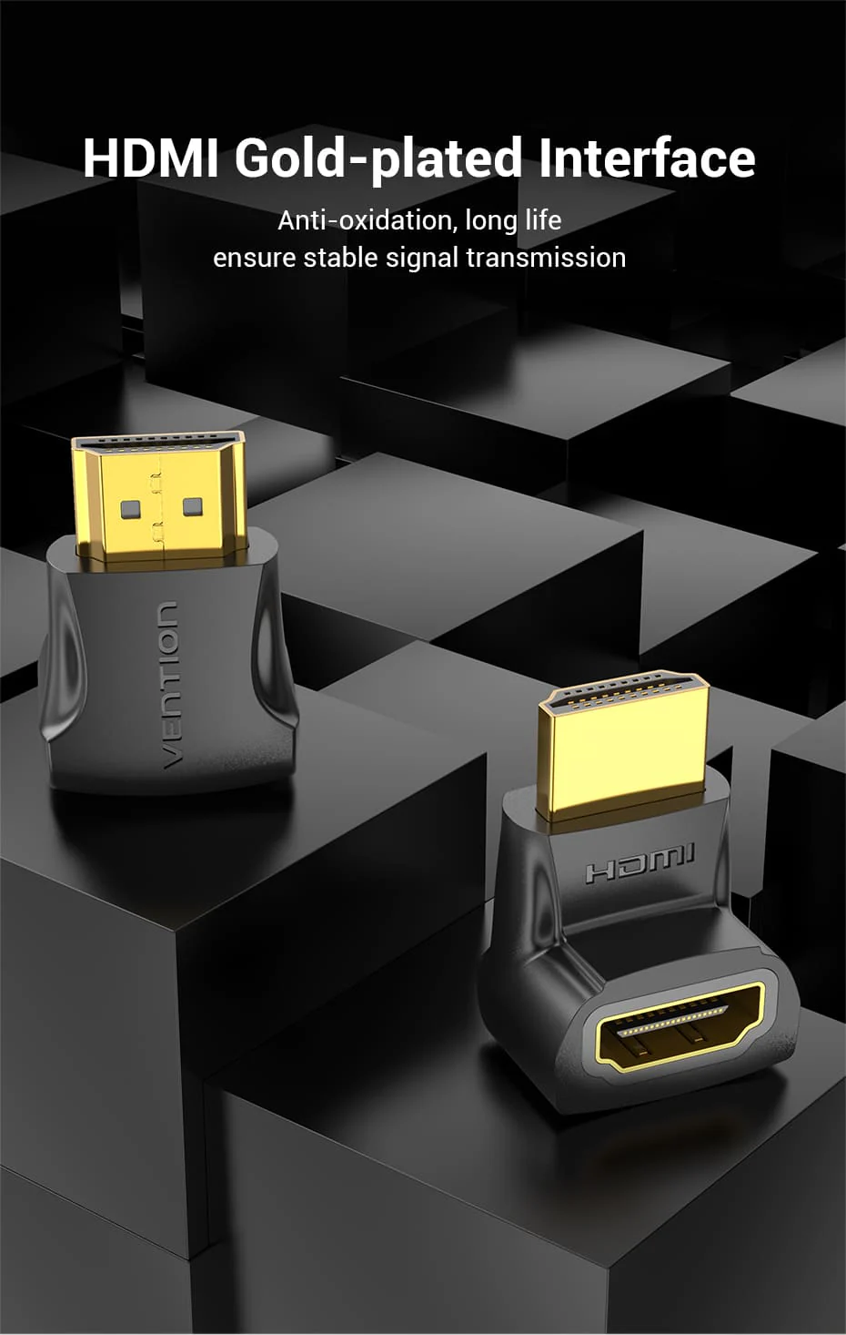 VENTION AINB0 HDMI 270° Male to Female Adapter 4K - UTECH