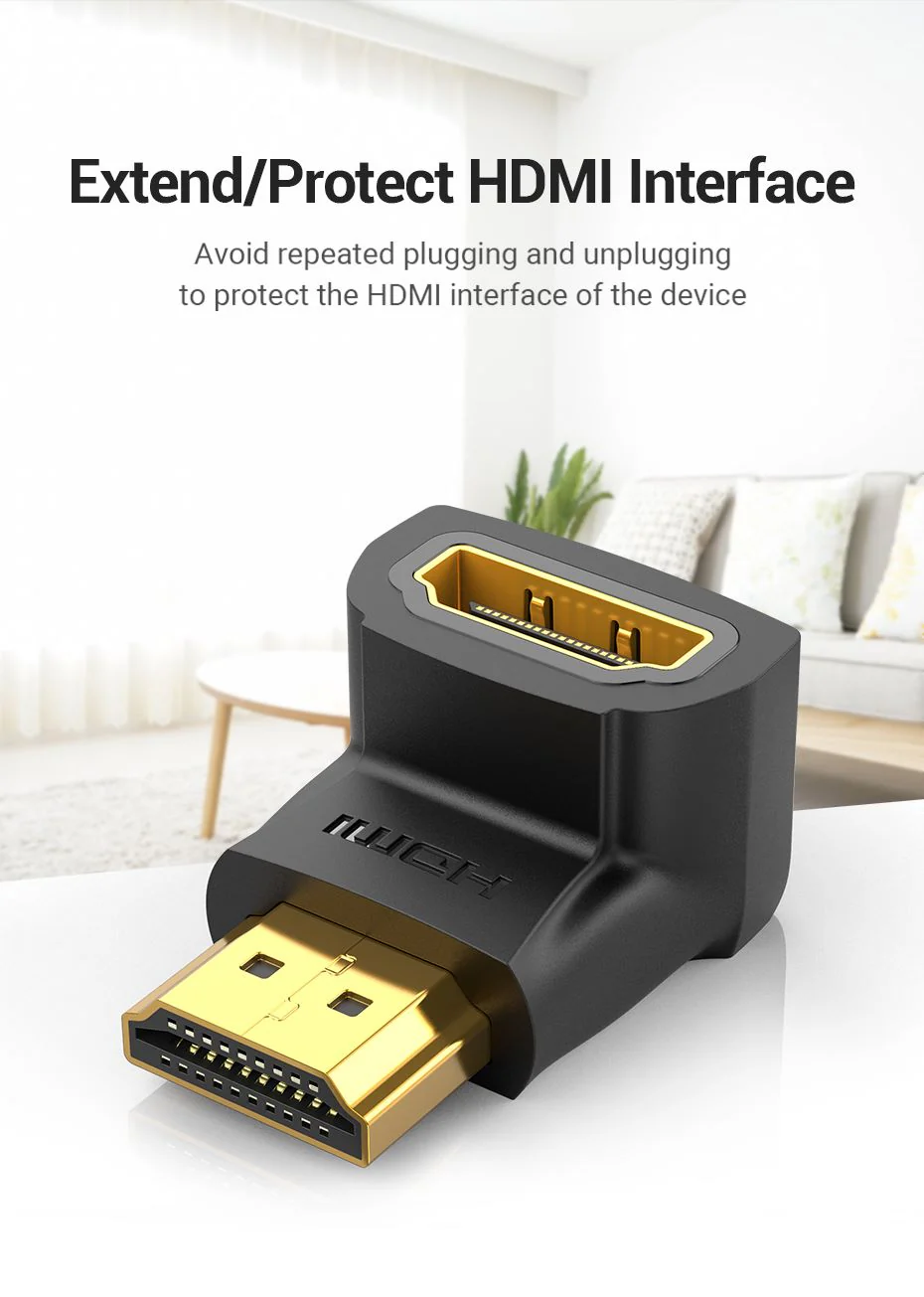 VENTION AIOB0 HDMI 90° Male to Female Adapter 4K - UTECH