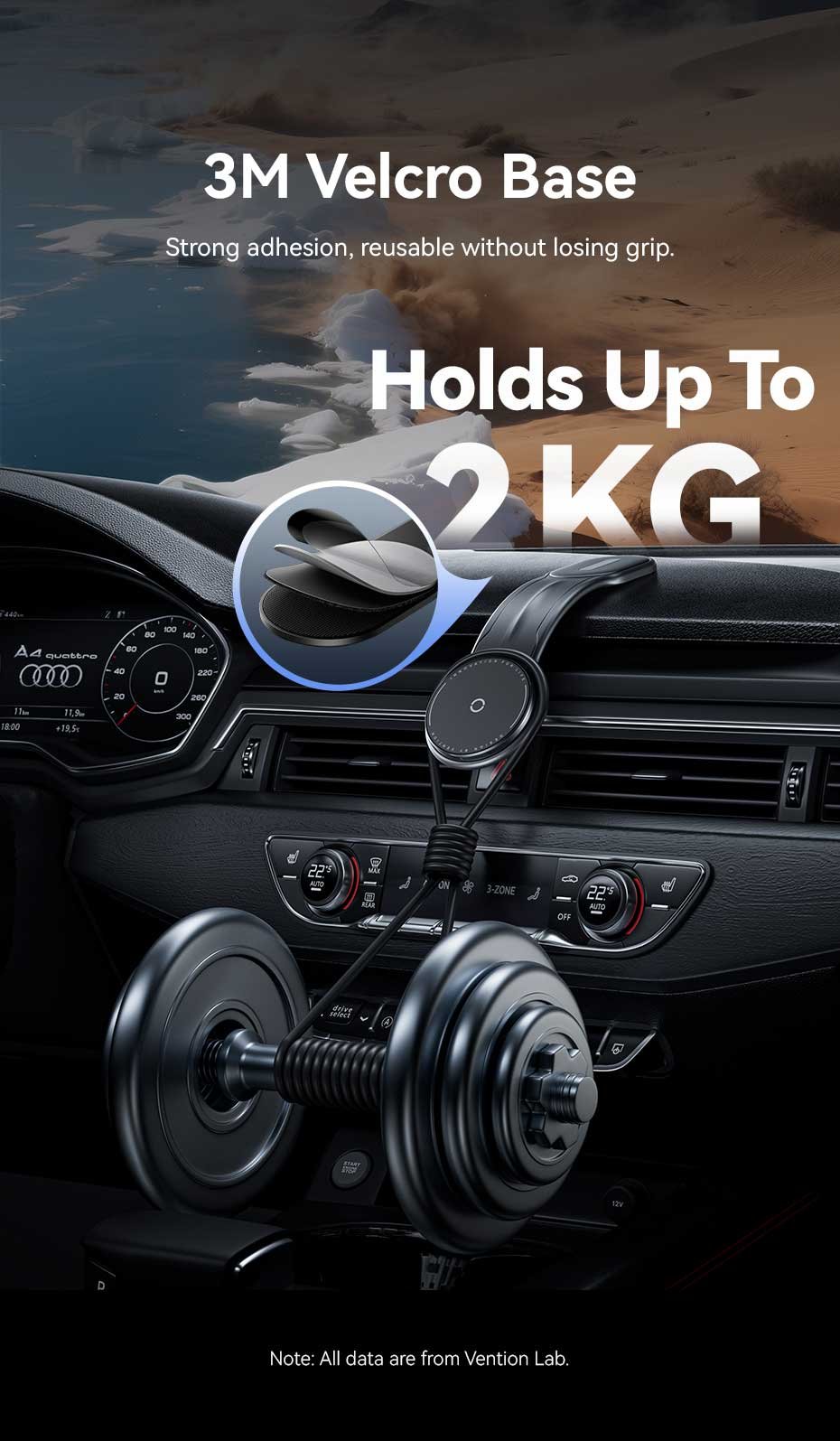VENTION KSJB0 Wireless Car Mount Charger 15W Magnetic - UTECH