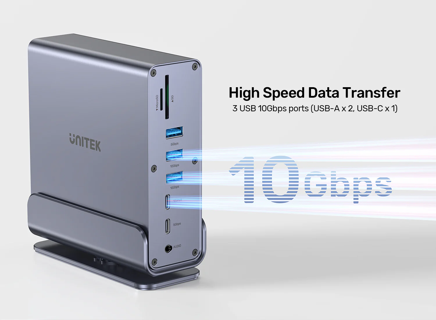 UNITEK D1135AGY01 DisplayLink Triple 4K Docking Station - UTECH