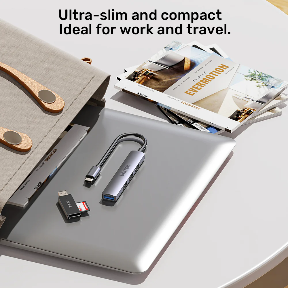 UNITEK H1208B USB-C Hub 4-Port USB-A 5Gbps - UTECH