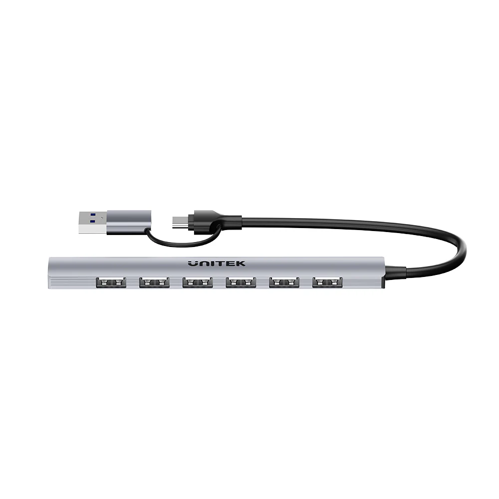Buy UNITEK uHUB S7 7-in-1 USB Hub 5Gbps Aluminum USB-C & USB-A Expander Online in Pakistan - UGREEN PK