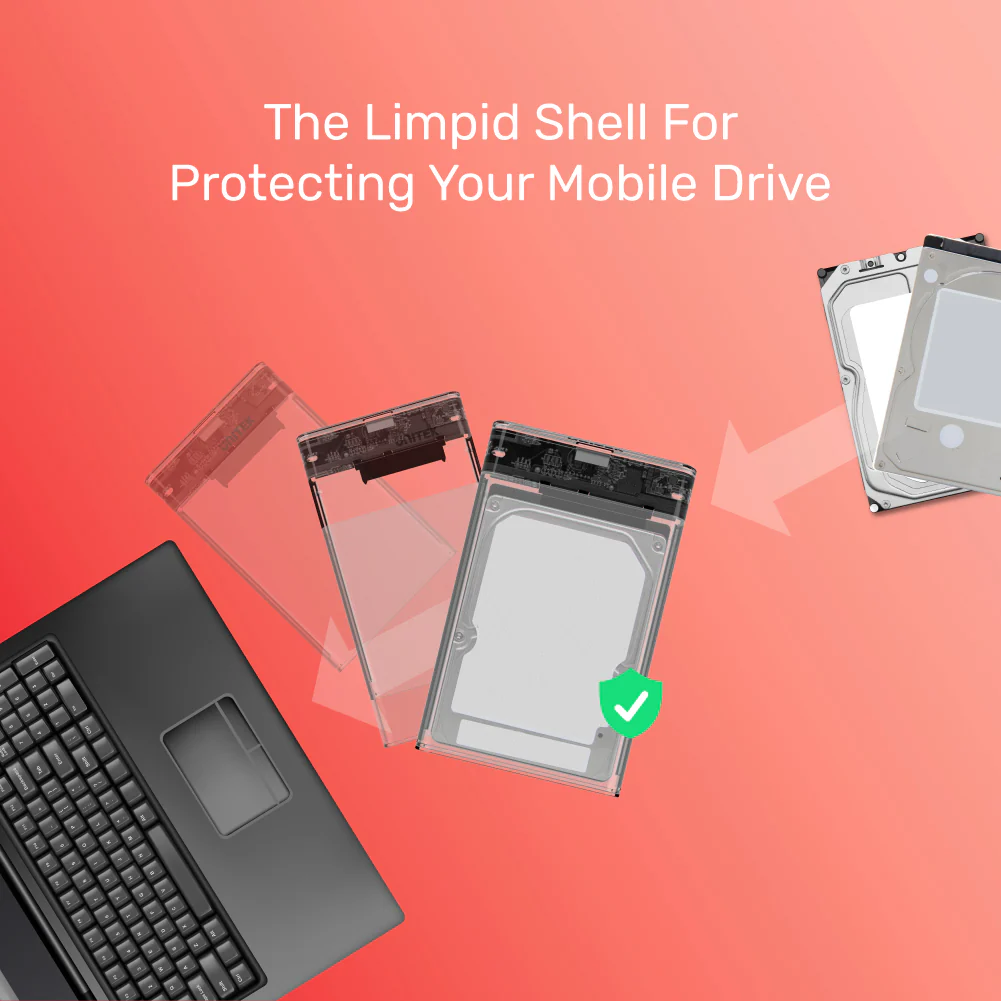 UNITEK S1103A DiskGuard Limpid R Transparent Enclosure - UTECH