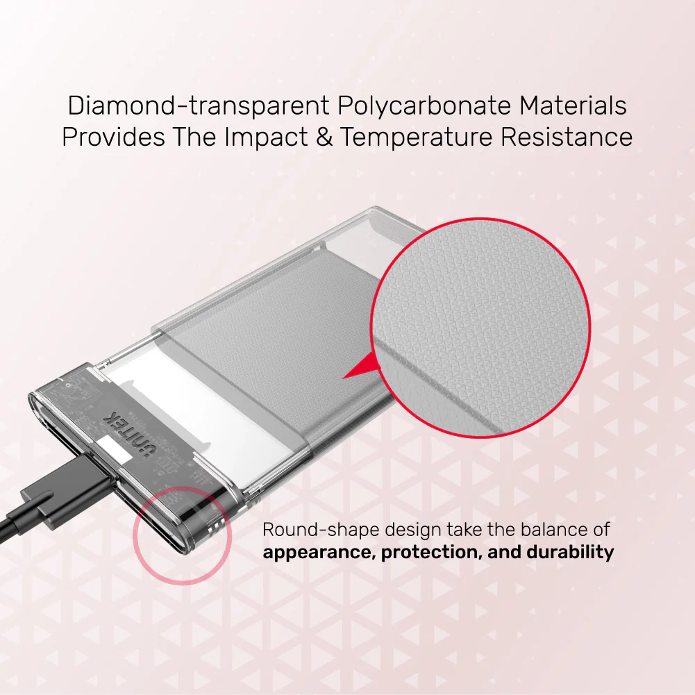 UNITEK S1103A DiskGuard Limpid R Transparent Enclosure - UTECH