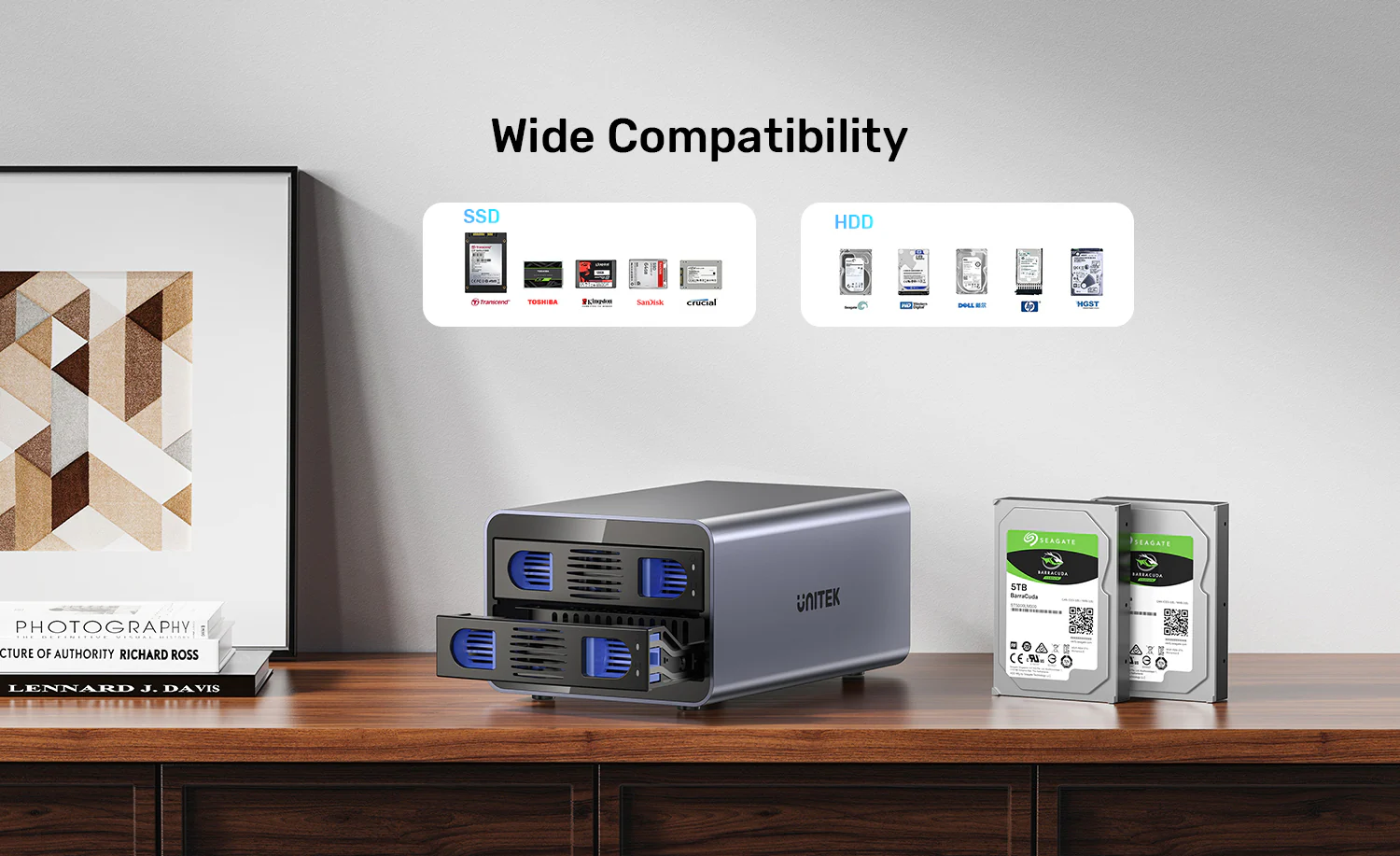 UNITEK S1308B01-EU 2-Bay RAID HDD Enclosure - UTECH