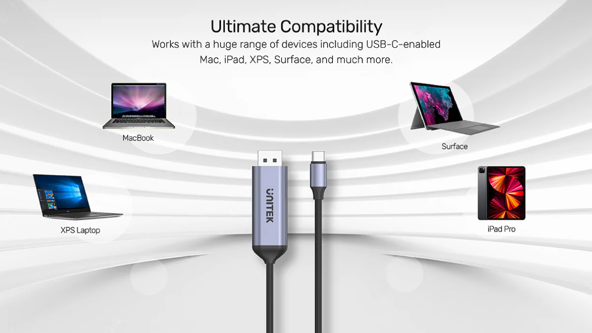 UNITEK V1423C USB-C to DisplayPort 1.4 Cable 8K - UTECH