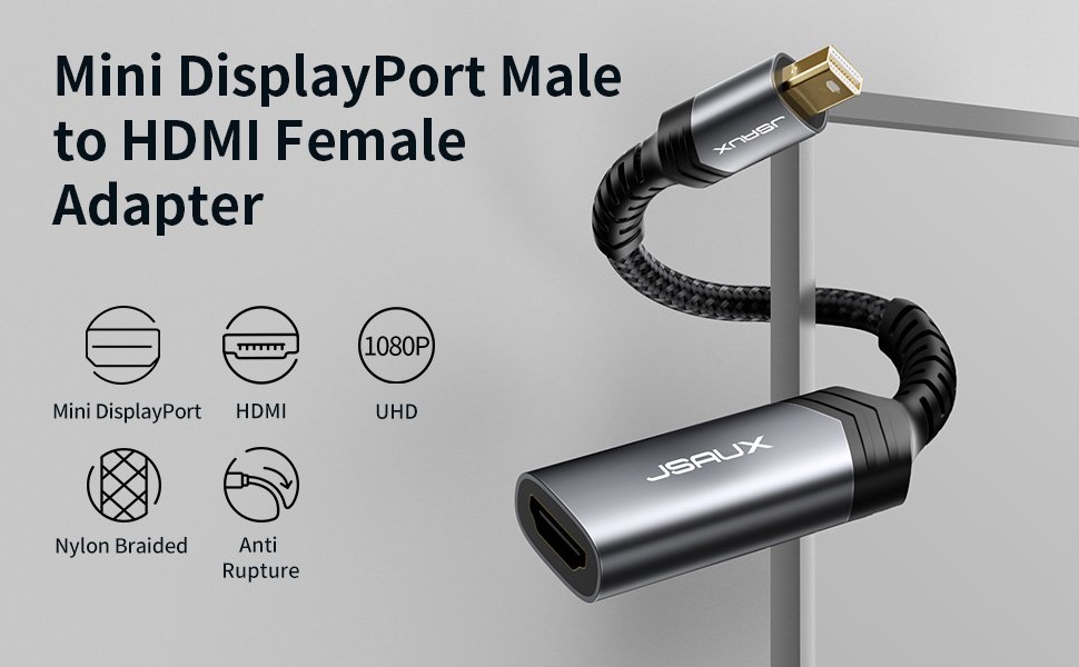 JSAUX CV0020 Mini DisplayPort to HDMI Adapter - UTECH