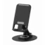 STABLE LS29 360 Degree Rotating Metal Phone Holder, Foldable Desktop Stand with Multi Angle Adjustment for Mobile Phones and Tablets (Black) - Black