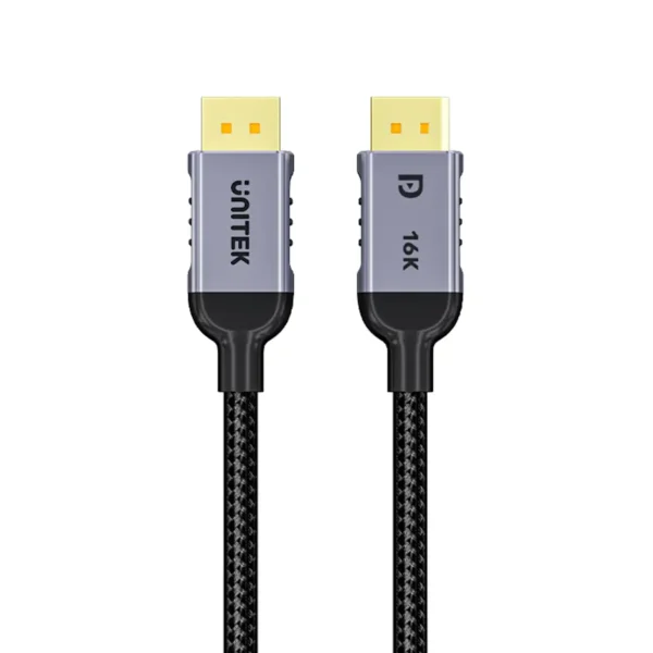 UNITEK C1626GY01 DisplayPort 2.1 Braided Cable 2M - UTECH