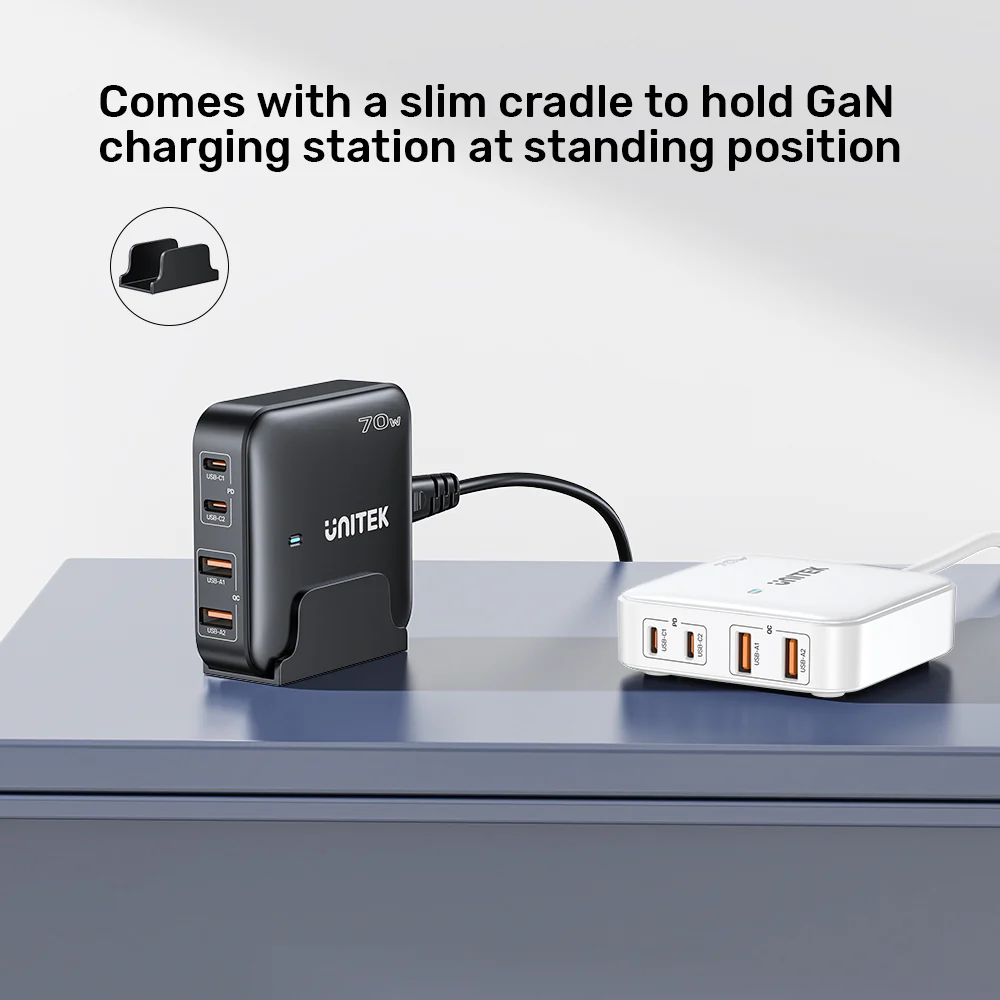 UNITEK P1228ABK01-EU 70W Desktop GaN Charging Station - UTECH