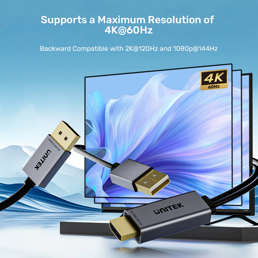 UNITEK V1714AGY01 Active HDMI to DisplayPort Cable - UTECH