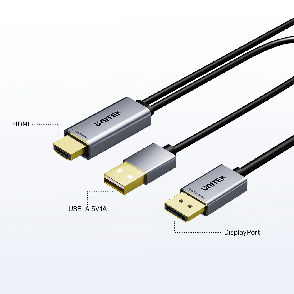 UNITEK V1714AGY01 Active HDMI to DisplayPort Cable - UTECH