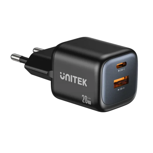 UNITEK P1128ABK01-EU Zeno 20W GaN Wall Charger - UTECH